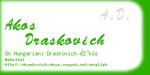 akos draskovich business card